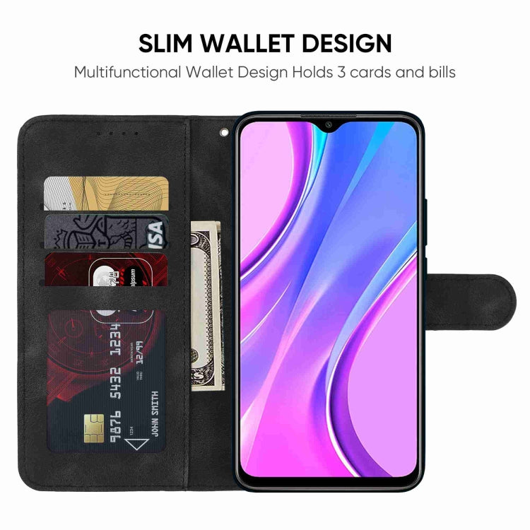 For Xiaomi Redmi 9 Skin Feel Geometric Lines Leather Phone Case