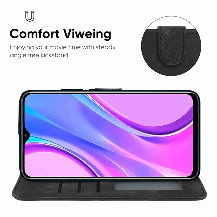 For Xiaomi Redmi 9 Skin Feel Geometric Lines Leather Phone Case