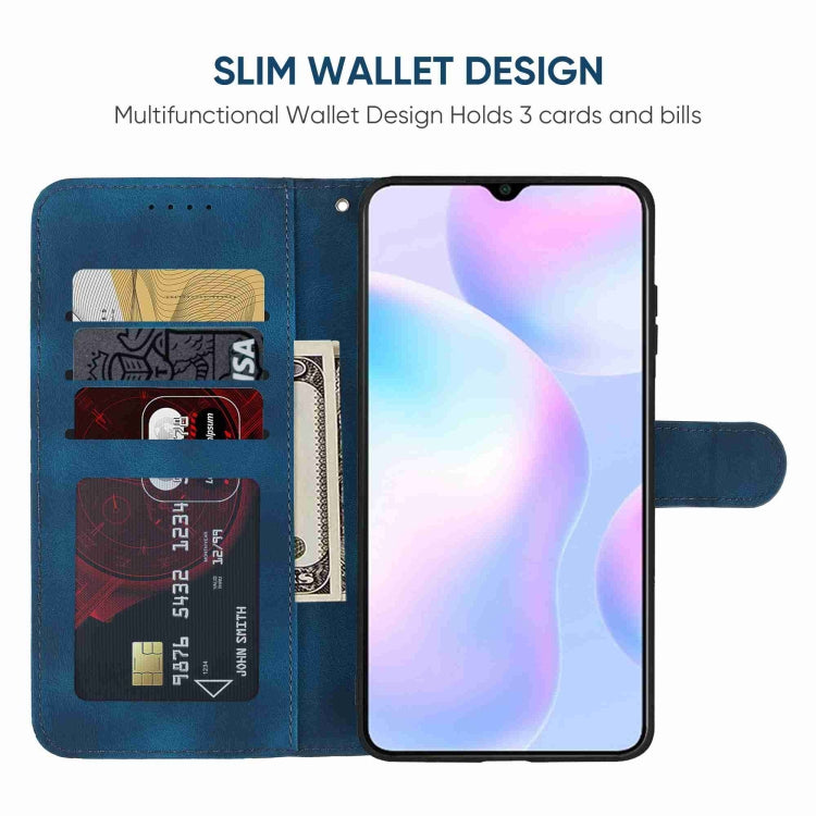 For Xiaomi Redmi 9A Skin Feel Geometric Lines Leather Phone Case