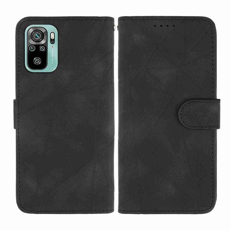 For Xiaomi Redmi 10 Skin Feel Geometric Lines Leather Phone Case