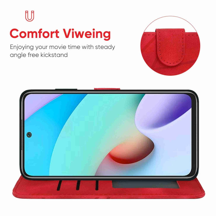 For Xiaomi Redmi 10 Skin Feel Geometric Lines Leather Phone Case