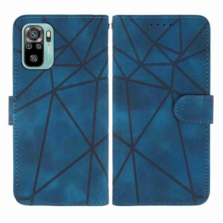 For Xiaomi Redmi 10 Skin Feel Geometric Lines Leather Phone Case