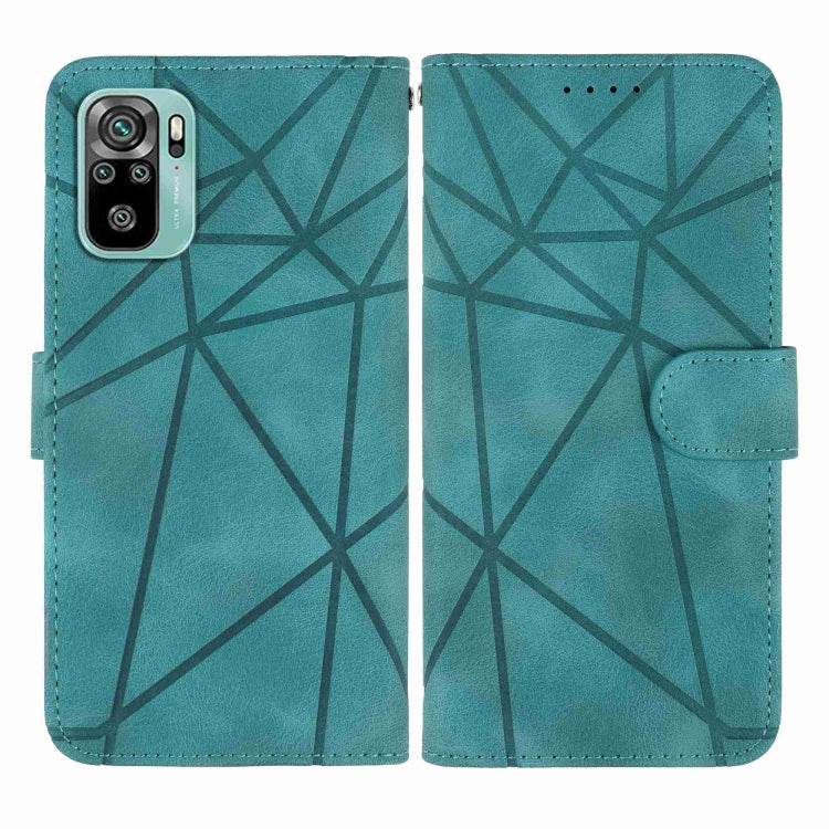For Xiaomi Redmi 10 Skin Feel Geometric Lines Leather Phone Case