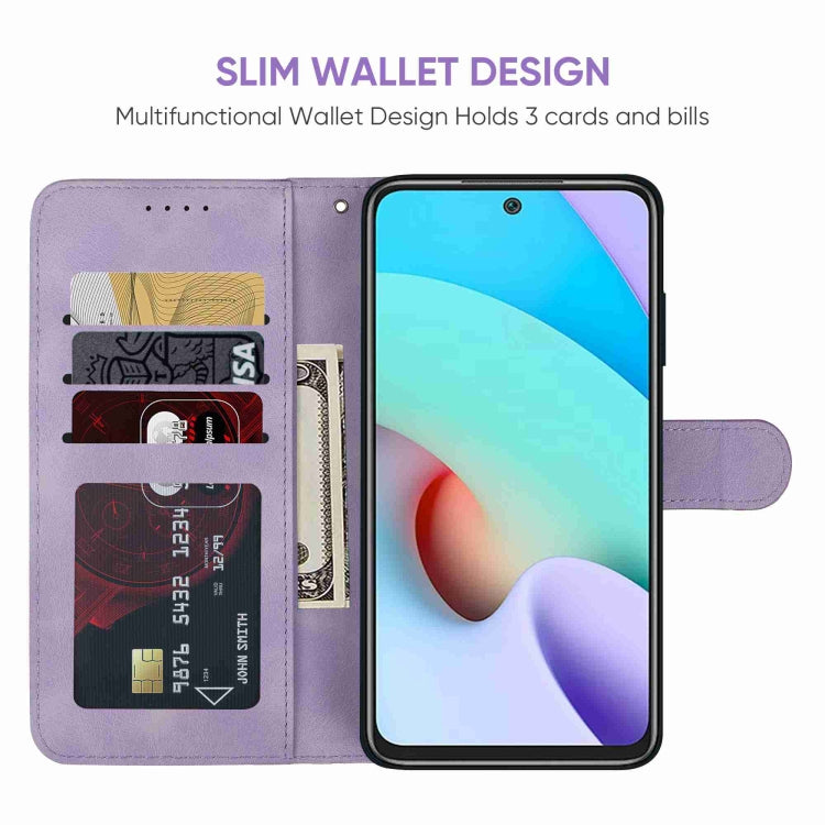 For Xiaomi Redmi 10 Skin Feel Geometric Lines Leather Phone Case
