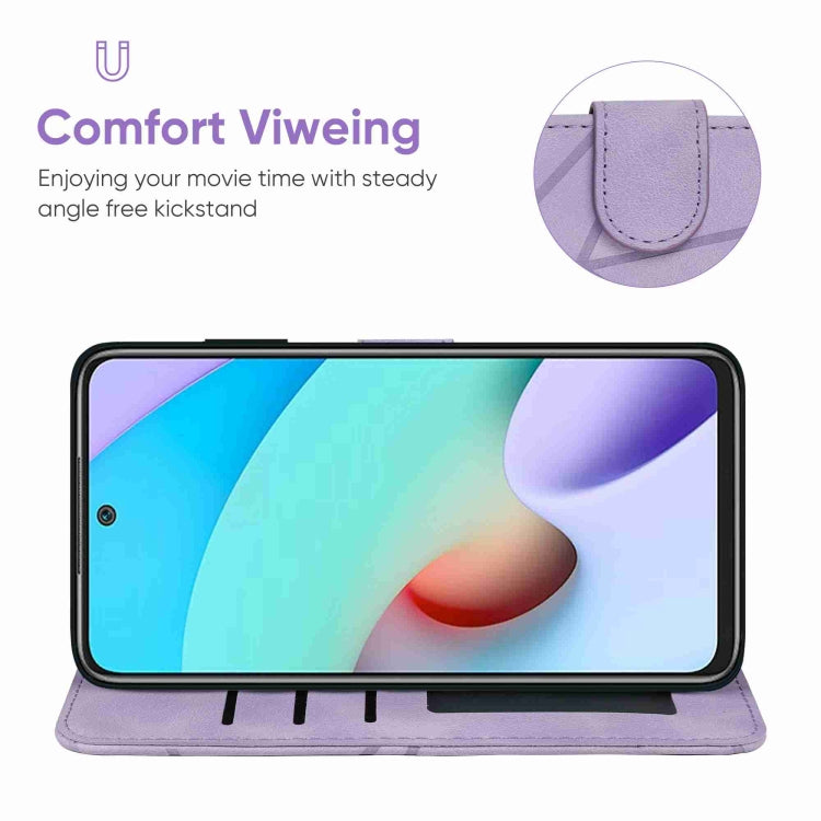 For Xiaomi Redmi 10 Skin Feel Geometric Lines Leather Phone Case