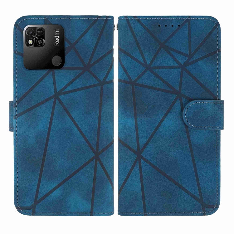 For Xiaomi Redmi 10A / 9C Skin Feel Geometric Lines Leather Phone Case