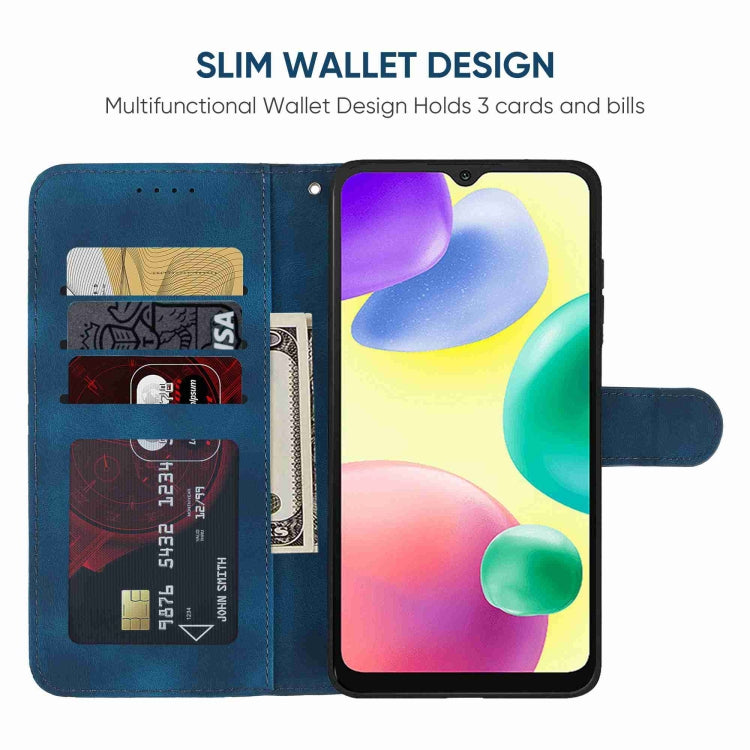 For Xiaomi Redmi 10A / 9C Skin Feel Geometric Lines Leather Phone Case