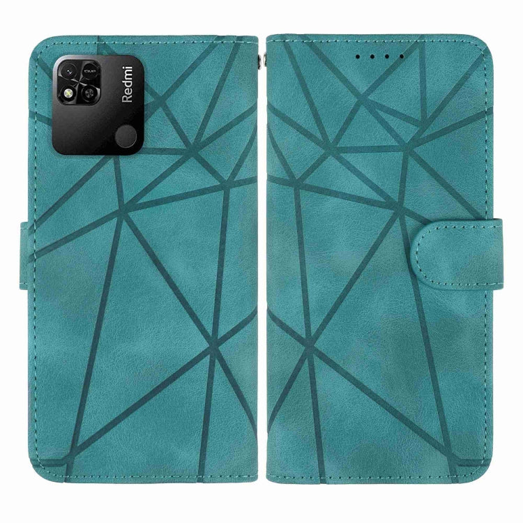 For Xiaomi Redmi 10A / 9C Skin Feel Geometric Lines Leather Phone Case