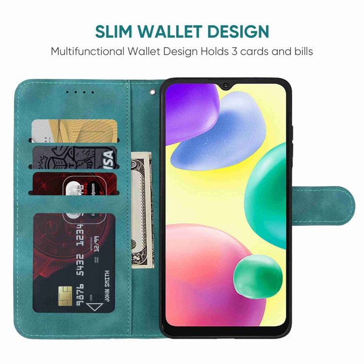 For Xiaomi Redmi 10A / 9C Skin Feel Geometric Lines Leather Phone Case
