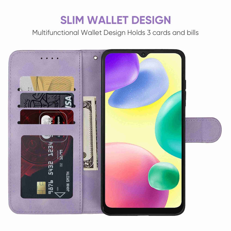 For Xiaomi Redmi 10A / 9C Skin Feel Geometric Lines Leather Phone Case
