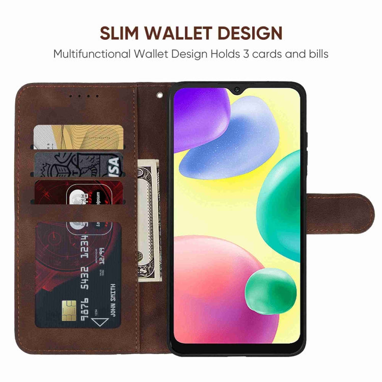 For Xiaomi Redmi 10A / 9C Skin Feel Geometric Lines Leather Phone Case