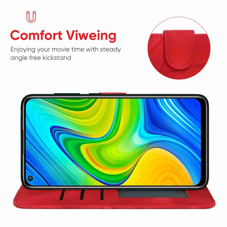 For Xiaomi Redmi 10X 4G Skin Feel Geometric Lines Leather Phone Case