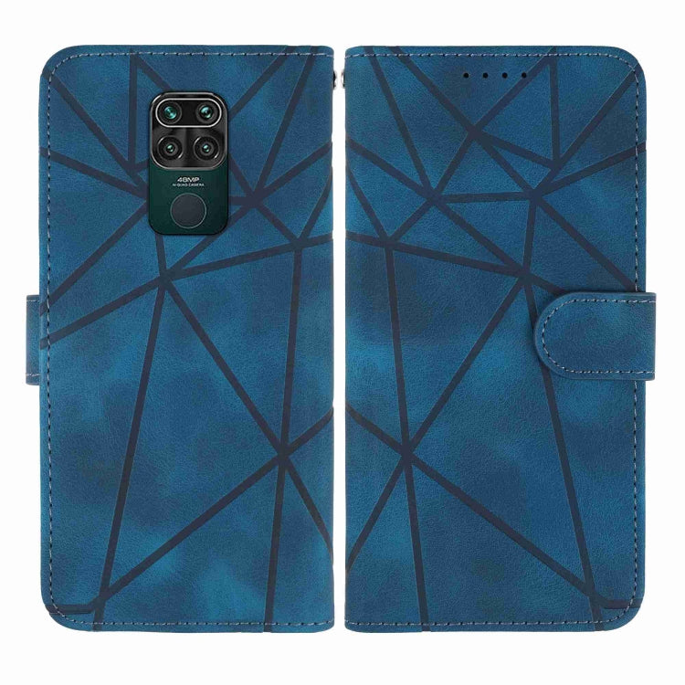 For Xiaomi Redmi 10X 4G Skin Feel Geometric Lines Leather Phone Case