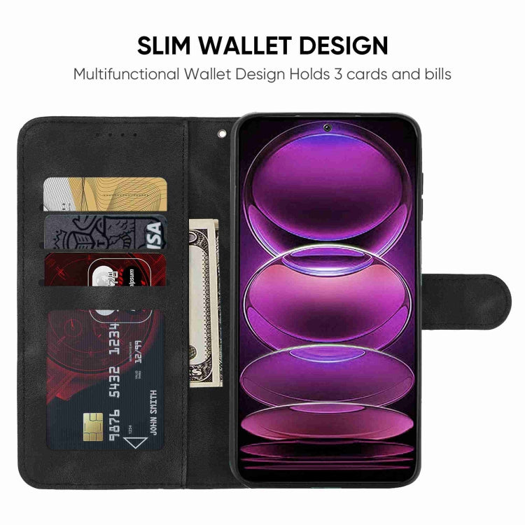 For Xiaomi Redmi 12 4G Skin Feel Geometric Lines Leather Phone Case