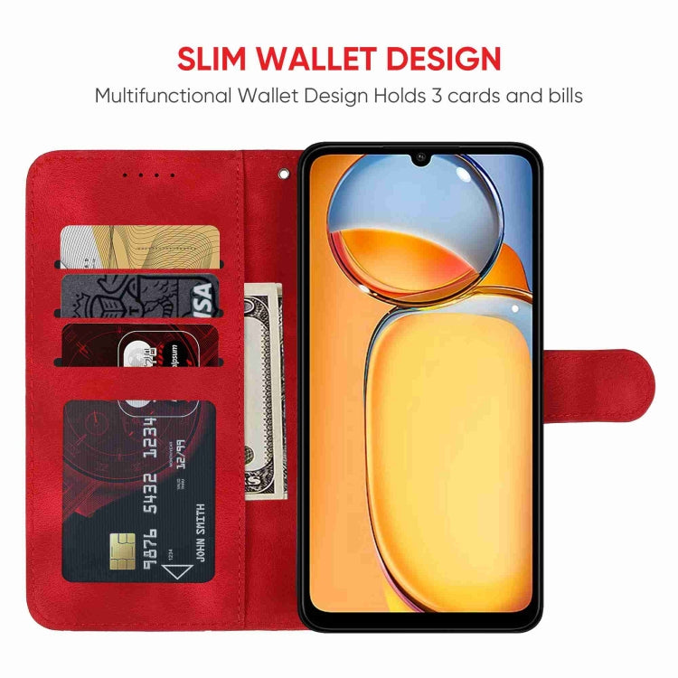 For Xiaomi Redmi 13C Skin Feel Geometric Lines Leather Phone Case