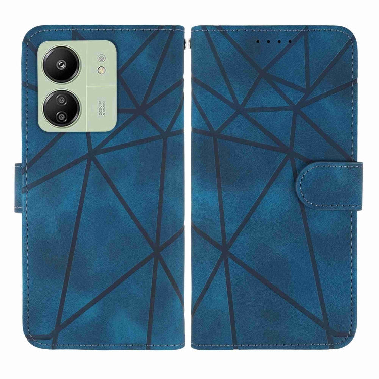 For Xiaomi Redmi 13C Skin Feel Geometric Lines Leather Phone Case