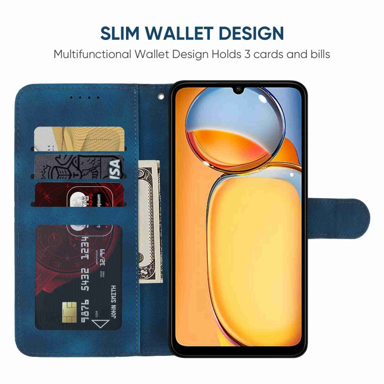 For Xiaomi Redmi 13C Skin Feel Geometric Lines Leather Phone Case