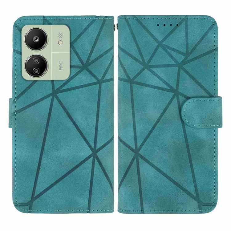 For Xiaomi Redmi 13C Skin Feel Geometric Lines Leather Phone Case