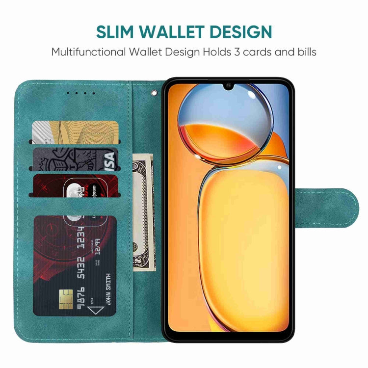 For Xiaomi Redmi 13C Skin Feel Geometric Lines Leather Phone Case