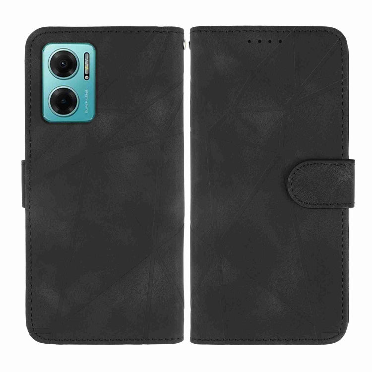 For Xiaomi Redmi Note 11E Skin Feel Geometric Lines Leather Phone Case