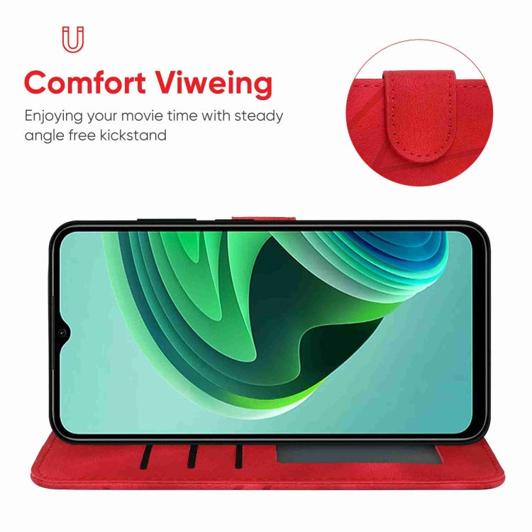 For Xiaomi Redmi Note 11E Skin Feel Geometric Lines Leather Phone Case