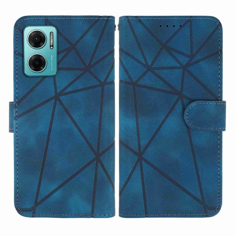 For Xiaomi Redmi Note 11E Skin Feel Geometric Lines Leather Phone Case