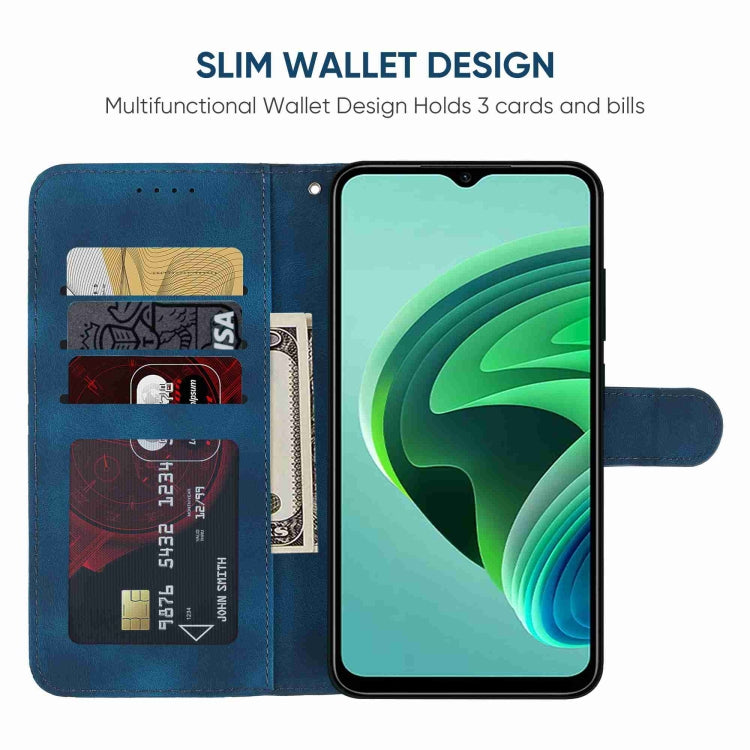 For Xiaomi Redmi Note 11E Skin Feel Geometric Lines Leather Phone Case