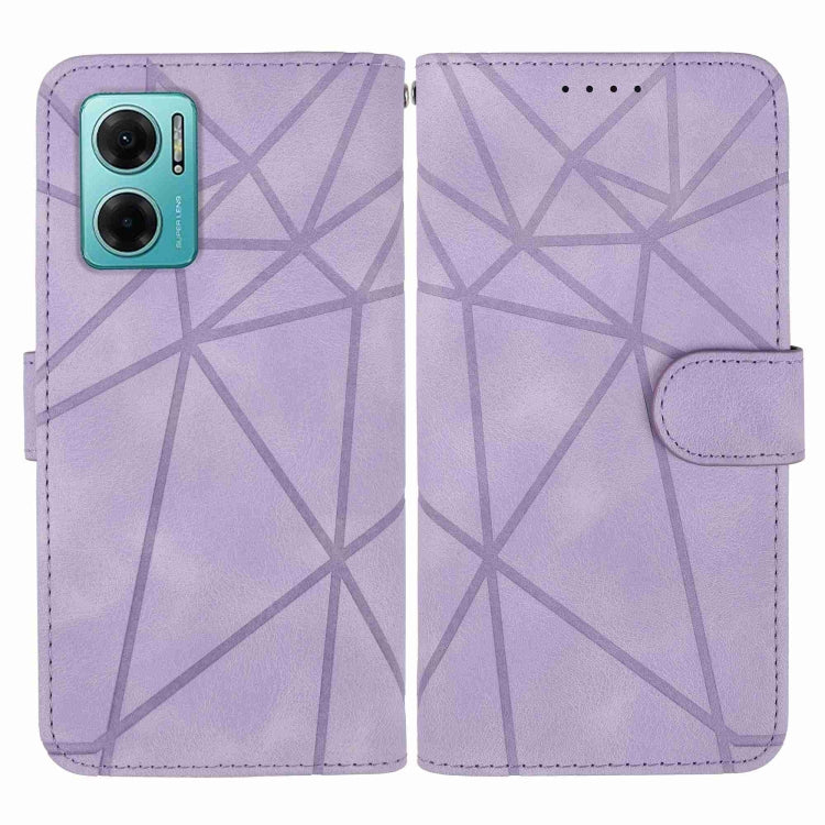 For Xiaomi Redmi Note 11E Skin Feel Geometric Lines Leather Phone Case