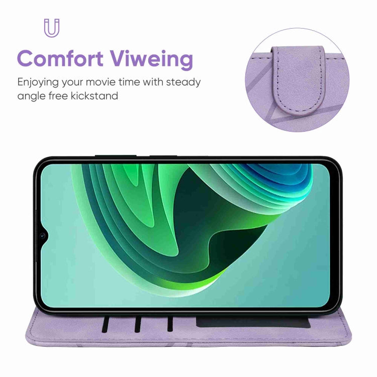 For Xiaomi Redmi Note 11E Skin Feel Geometric Lines Leather Phone Case