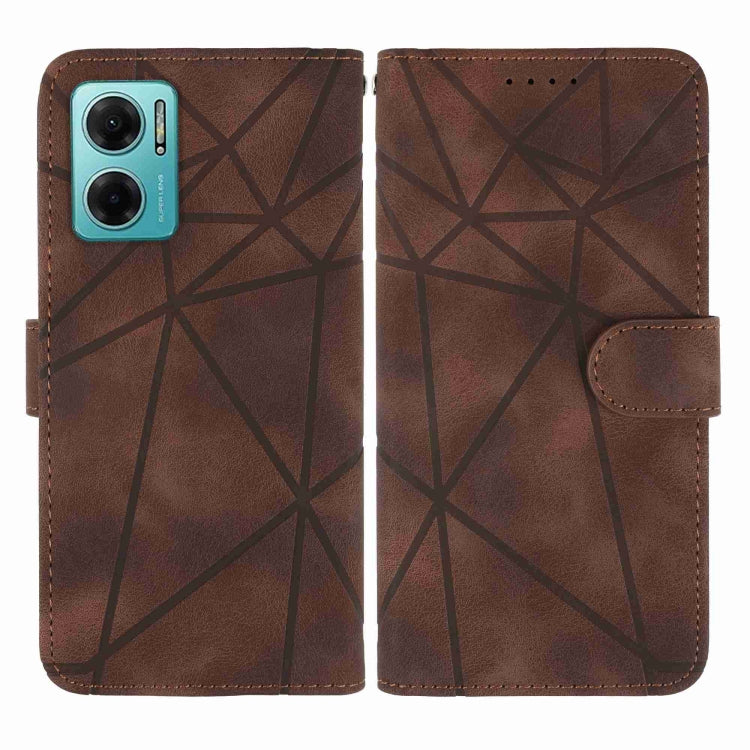 For Xiaomi Redmi Note 11E Skin Feel Geometric Lines Leather Phone Case