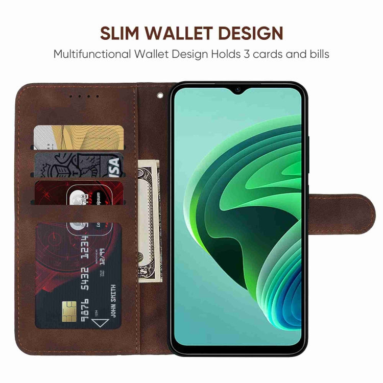 For Xiaomi Redmi Note 11E Skin Feel Geometric Lines Leather Phone Case