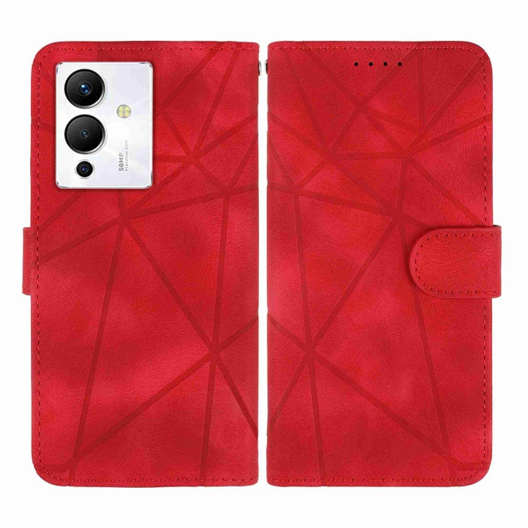 For Xiaomi Redmi Note 12 5G Global Skin Feel Geometric Lines Leather Phone Case