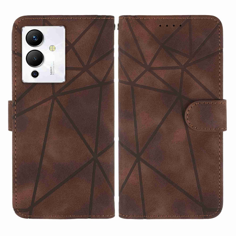 For Xiaomi Redmi Note 12 5G Global Skin Feel Geometric Lines Leather Phone Case