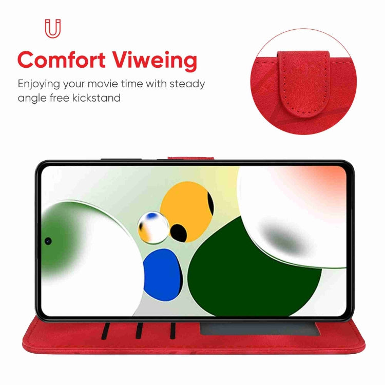 For Xiaomi Redmi Note 12 Pro 5G Global Skin Feel Geometric Lines Leather Phone Case