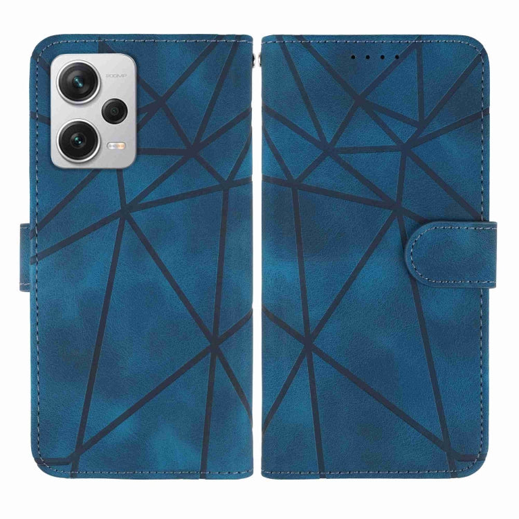 For Xiaomi Redmi Note 12 Pro 5G Global Skin Feel Geometric Lines Leather Phone Case