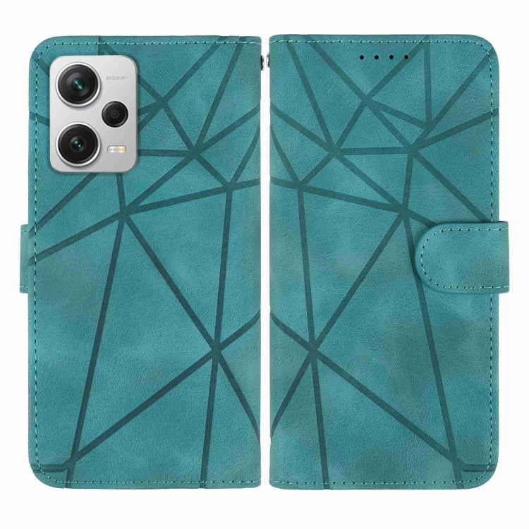 For Xiaomi Redmi Note 12 Pro 5G Global Skin Feel Geometric Lines Leather Phone Case