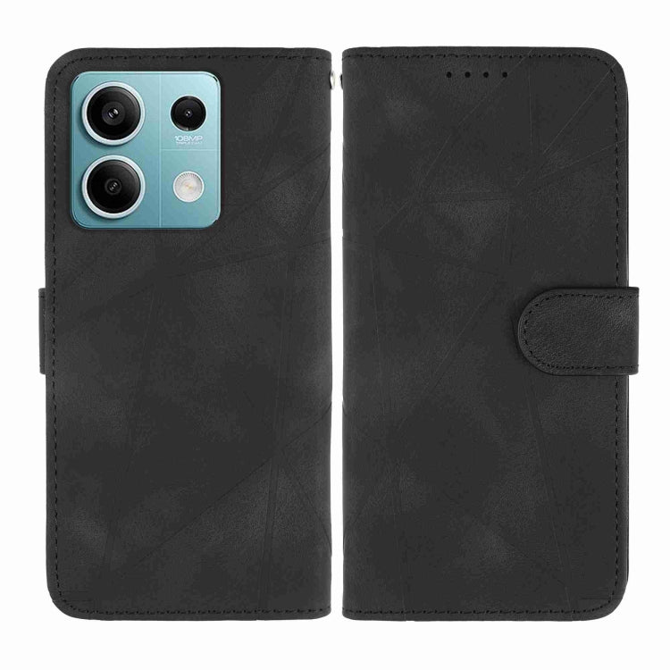 For Xiaomi Redmi Note 13 5G Global Skin Feel Geometric Lines Leather Phone Case