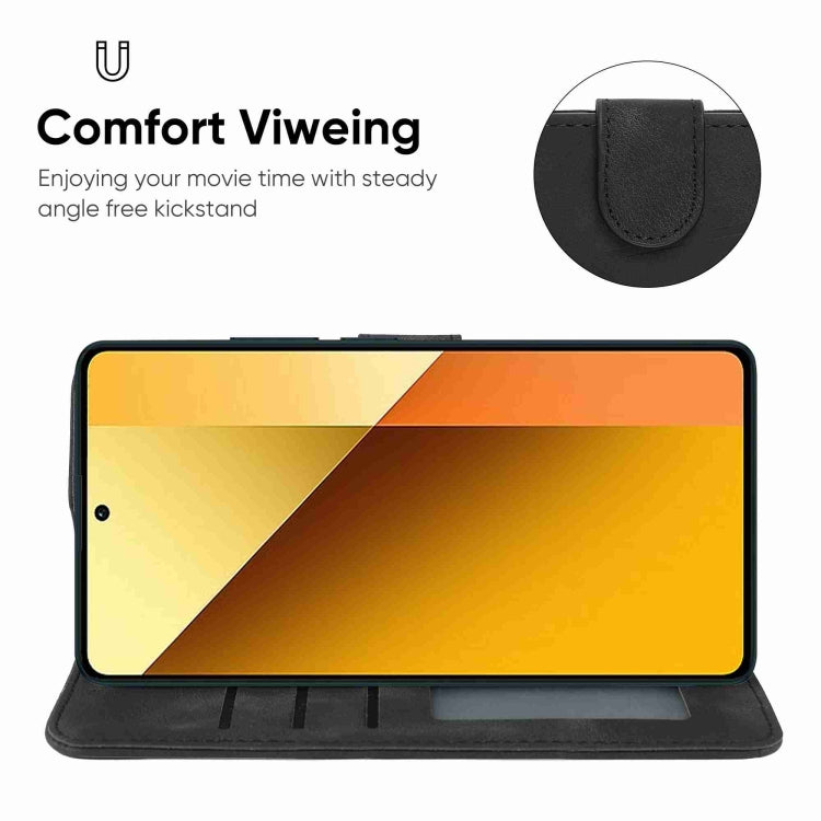 For Xiaomi Redmi Note 13 5G Global Skin Feel Geometric Lines Leather Phone Case