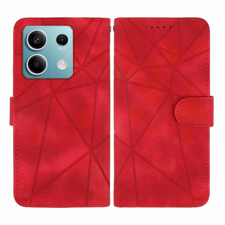 For Xiaomi Redmi Note 13 5G Global Skin Feel Geometric Lines Leather Phone Case