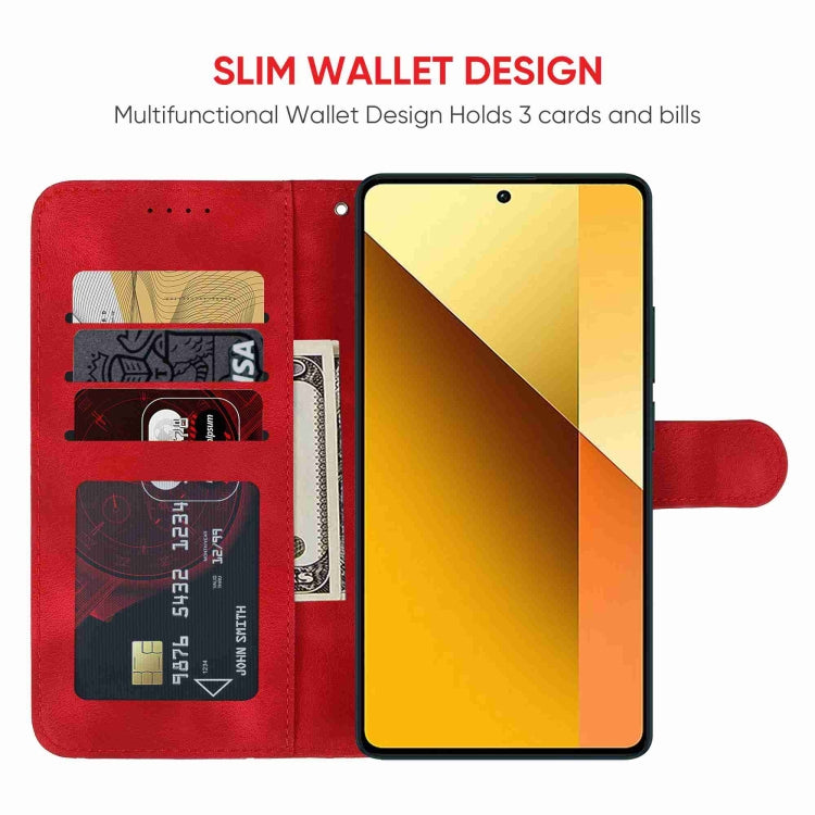 For Xiaomi Redmi Note 13 5G Global Skin Feel Geometric Lines Leather Phone Case