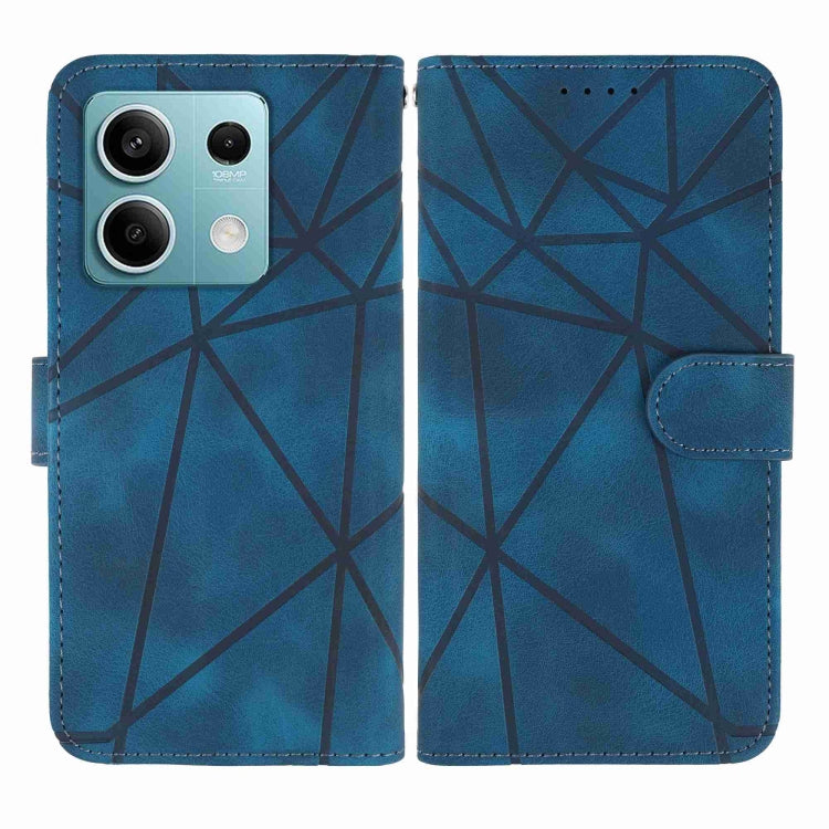For Xiaomi Redmi Note 13 5G Global Skin Feel Geometric Lines Leather Phone Case