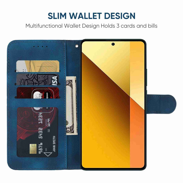 For Xiaomi Redmi Note 13 5G Global Skin Feel Geometric Lines Leather Phone Case