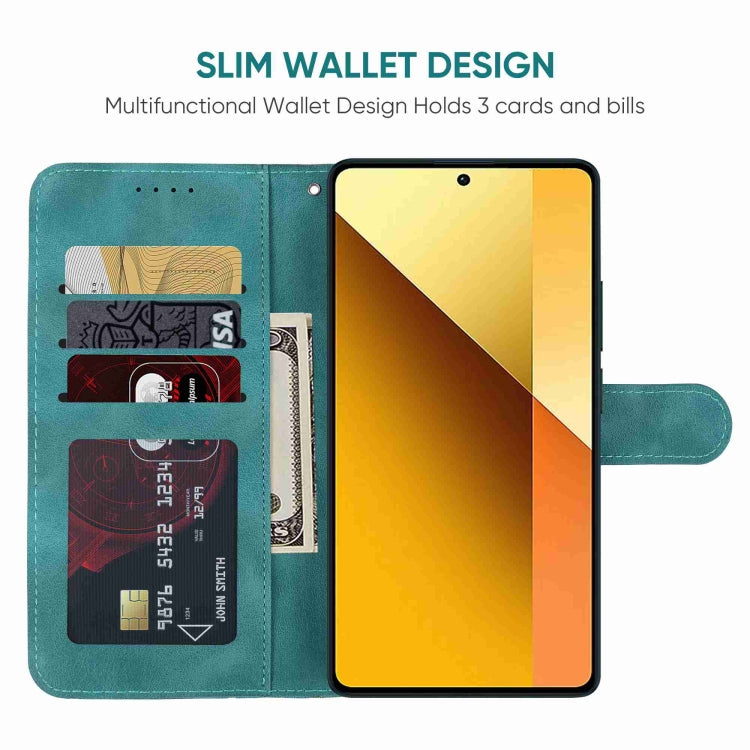 For Xiaomi Redmi Note 13 5G Global Skin Feel Geometric Lines Leather Phone Case