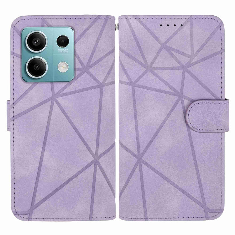 For Xiaomi Redmi Note 13 5G Global Skin Feel Geometric Lines Leather Phone Case