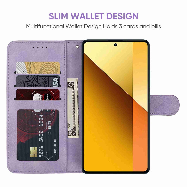 For Xiaomi Redmi Note 13 5G Global Skin Feel Geometric Lines Leather Phone Case
