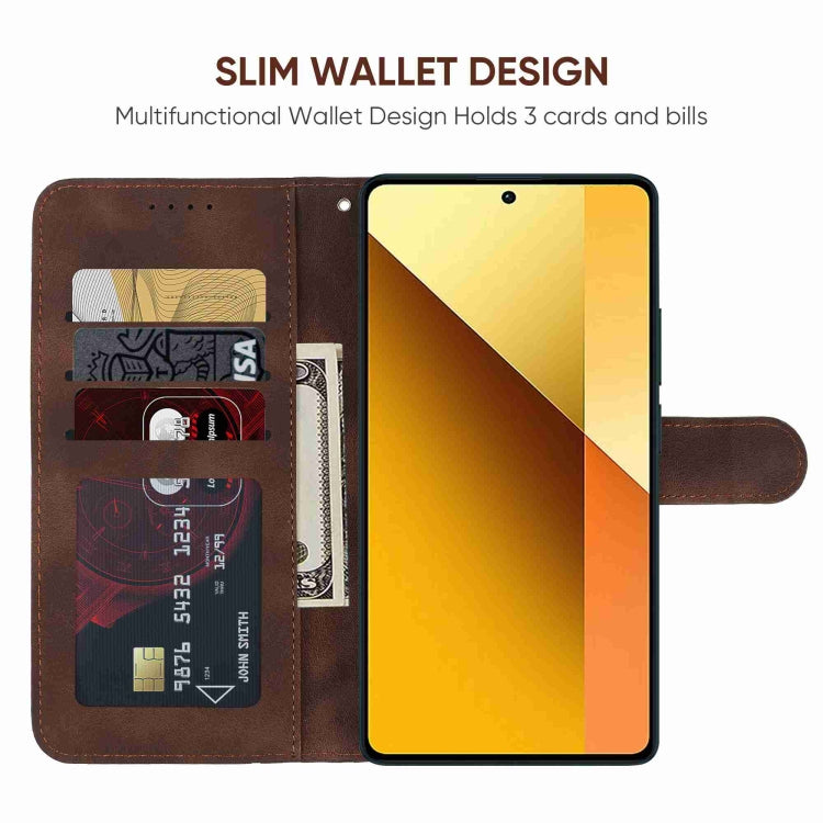 For Xiaomi Redmi Note 13 5G Global Skin Feel Geometric Lines Leather Phone Case