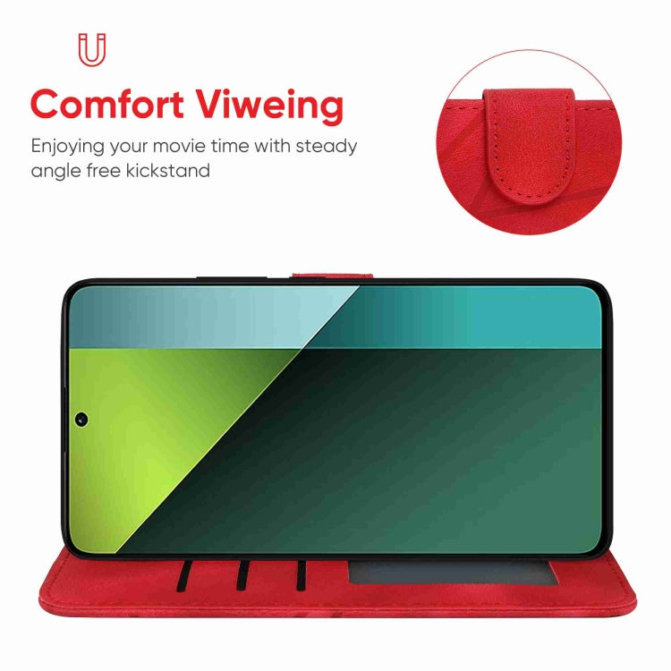 For Xiaomi Redmi Note 13 Pro 5G Skin Feel Geometric Lines Leather Phone Case