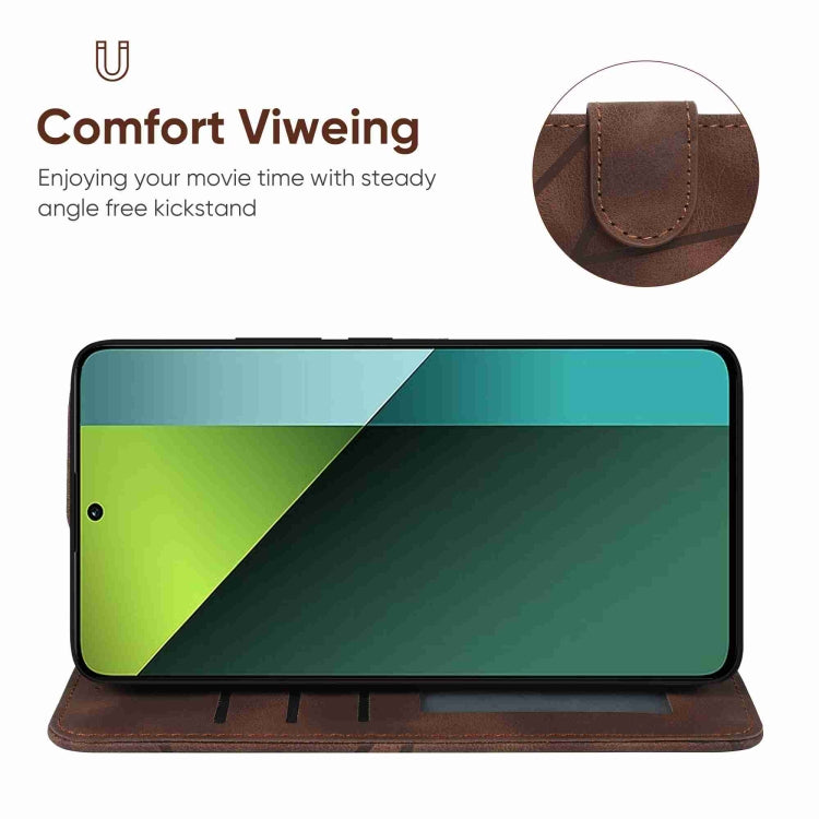 For Xiaomi Redmi Note 13 Pro 5G Skin Feel Geometric Lines Leather Phone Case