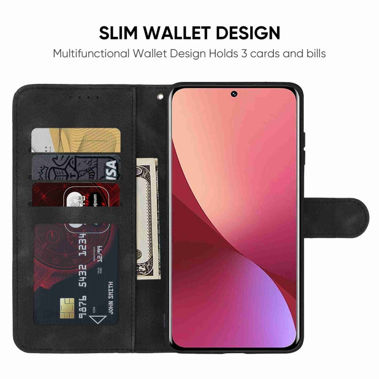 For Xiaomi 12 Skin Feel Geometric Lines Leather Phone Case