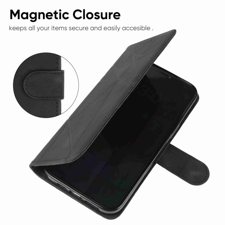 For Xiaomi 12 Skin Feel Geometric Lines Leather Phone Case